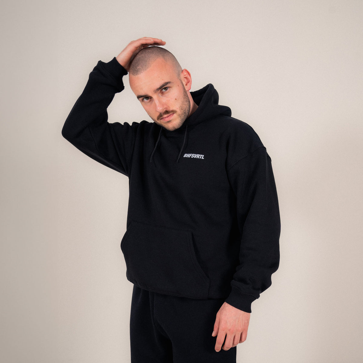 BHFSVRTL Topography Hoody - black – Section Store